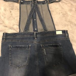 Distressed Overall Shorts
